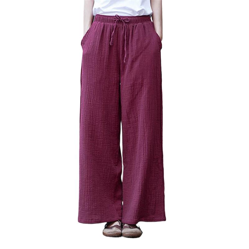 Fashion Lace-up Wide Leg Pants - Palazzo Pant Wide บทวิจารณ์และราคา