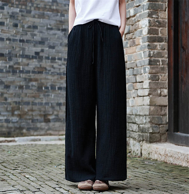 Fashion Lace-up Wide Leg Pants - Palazzo Pant Wide บทวิจารณ์และราคา