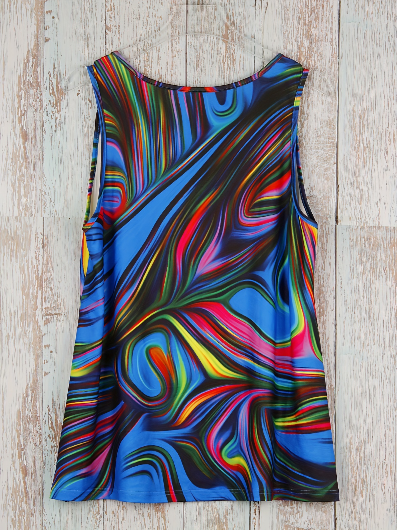 Plus Size Abstract Print Tank  - Summer Upf Clothing บทวิจารณ์และราคา