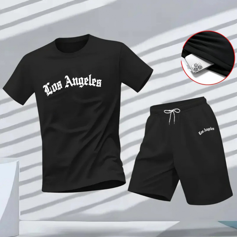 Men's Los Angeles Letter Print - Summer Clothing Haul บทวิจารณ์และราคา