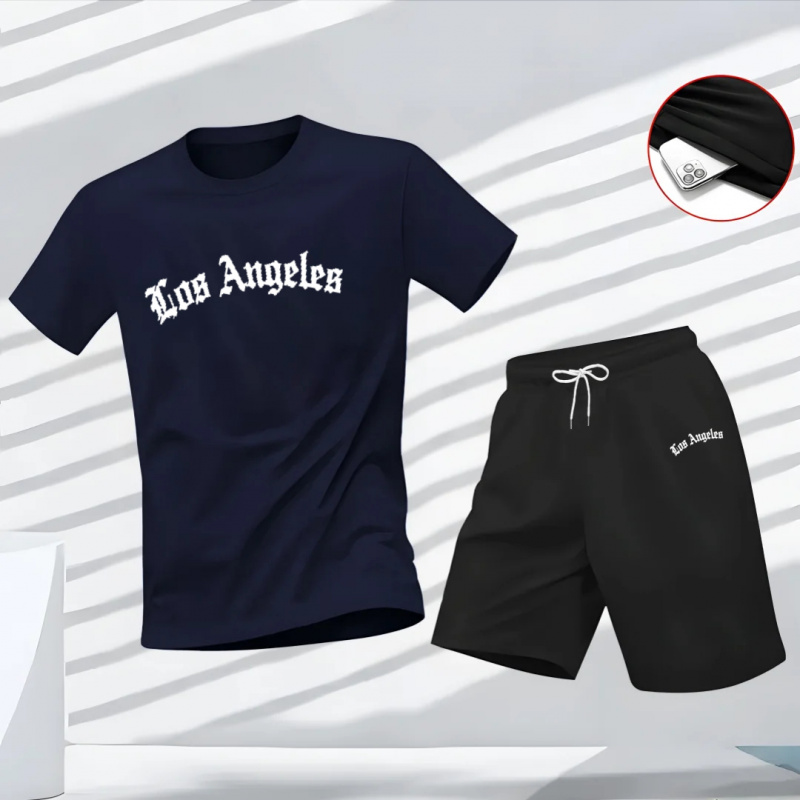Men's Los Angeles Letter Print - Summer Clothing Haul บทวิจารณ์และราคา
