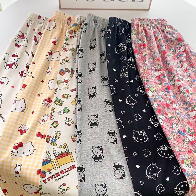 Sanrio Pants Hello Kitty Pajam - Summer Clothing Cartoon บทวิจารณ์และราคา