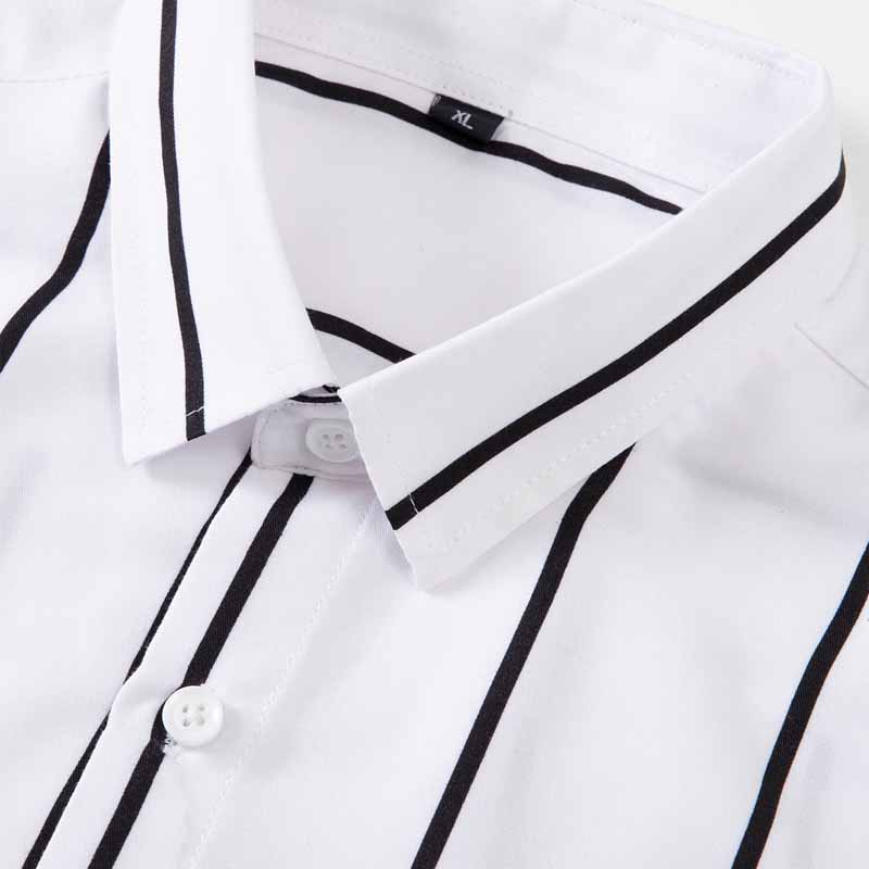 Men's Striped Dress Shirt Long - Summer Clothing Dress บทวิจารณ์และราคา