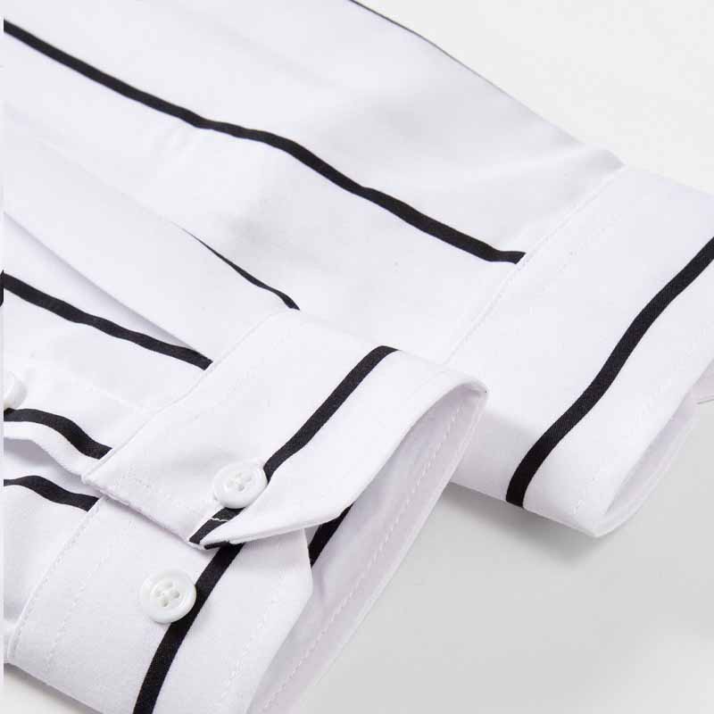 Men's Striped Dress Shirt Long - Summer Clothing Dress บทวิจารณ์และราคา