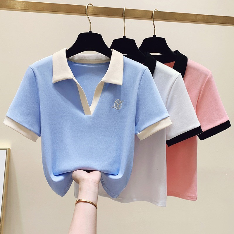 Pure Cotton Short Sleeve T-Shi - Summer Clothing Old Money บทวิจารณ์และราคา