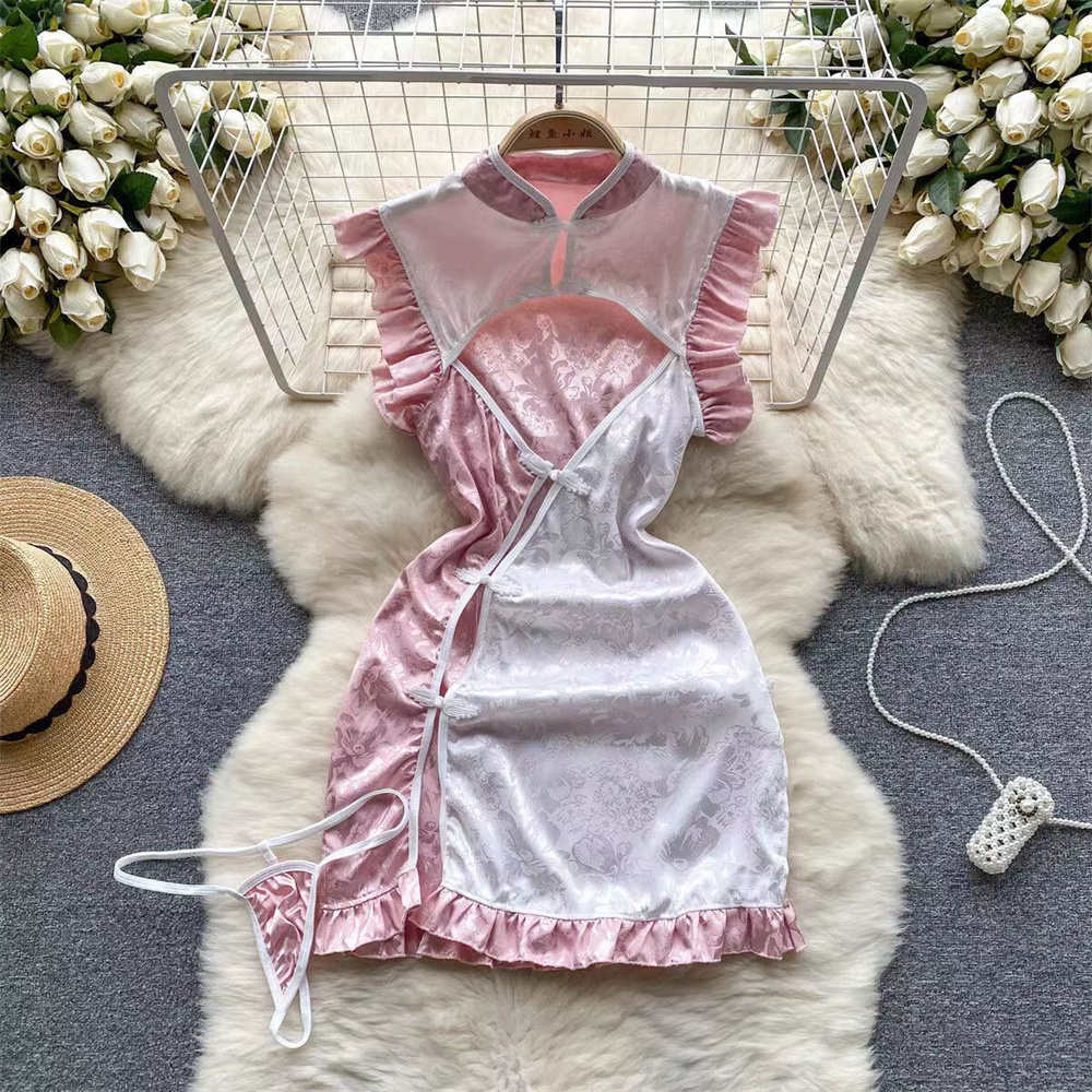 V-Neck Crop Top Elastic Waist  - Summer Clothing Model บทวิจารณ์และราคา