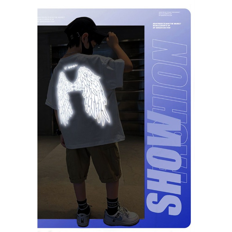 Youth Reflective Wings T Shirt - Summer Clothing For Teens บทวิจารณ์และราคา