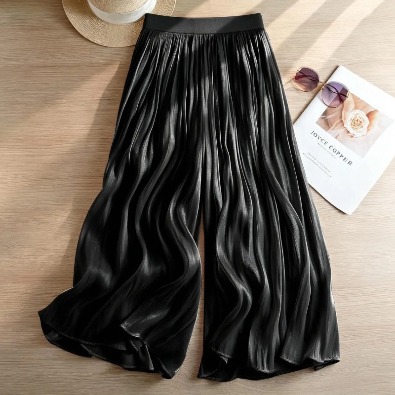 Women's High Waist Satin Wide  - Palazzo Pant Wide บทวิจารณ์และราคา