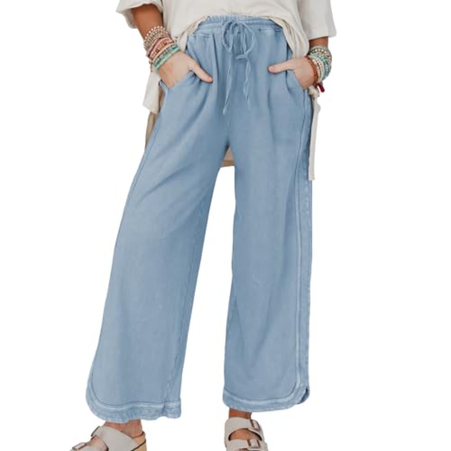 Hixiaohe Women's Casual Wide L - Palazzo Pant Wide บทวิจารณ์และราคา