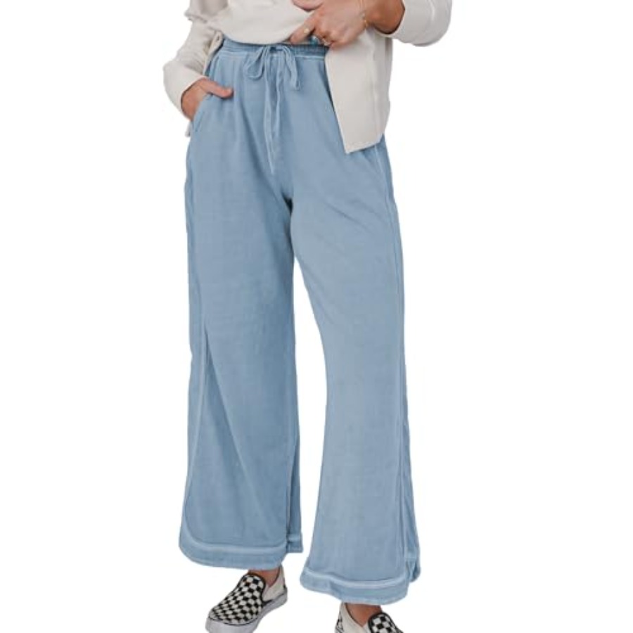Hixiaohe Women's Casual Wide L - Palazzo Pant Wide บทวิจารณ์และราคา