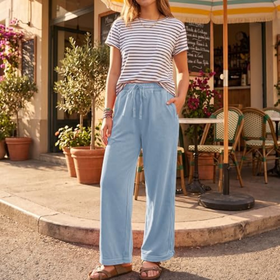 Hixiaohe Women's Casual Wide L - Palazzo Pant Wide บทวิจารณ์และราคา