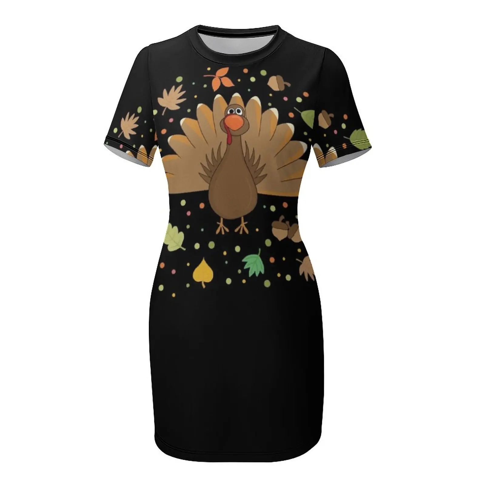 Thanksgiving Turkey Short-Slee - Summer Clothing Trends For Women 2026 บทวิจารณ์และราคา