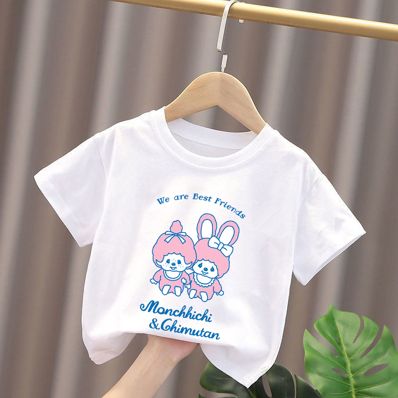 Monchhichi Kids T-shirts Anime - Summer Clothing Cartoon บทวิจารณ์และราคา
