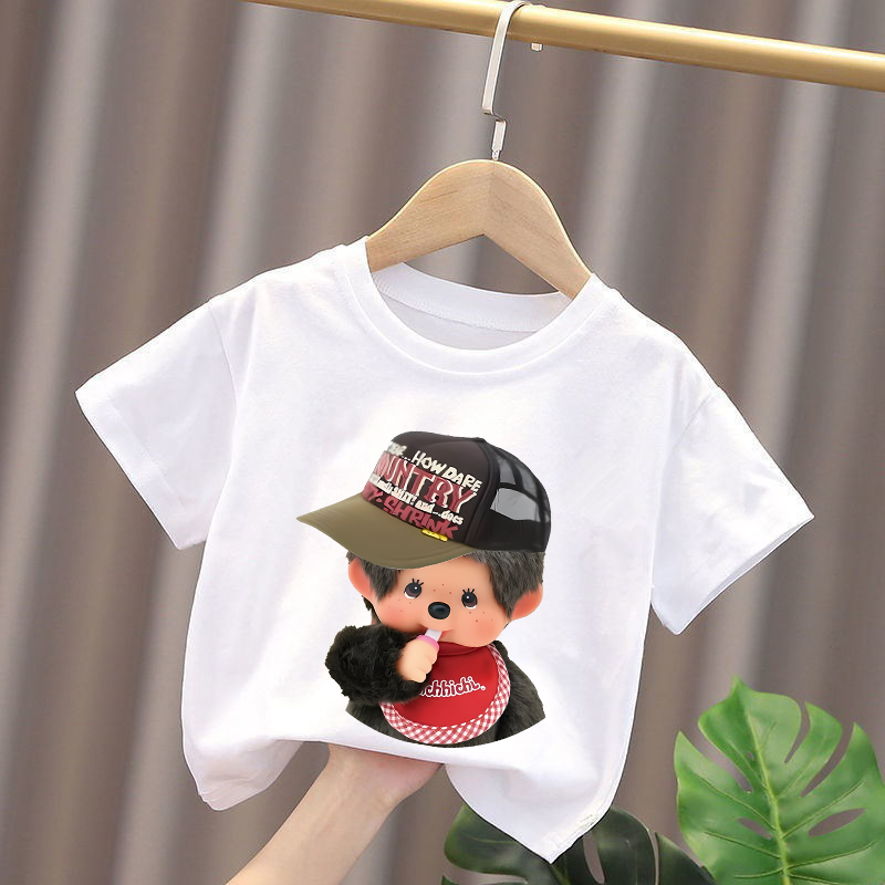 Monchhichi Kids T-shirts Anime - Summer Clothing Cartoon บทวิจารณ์และราคา