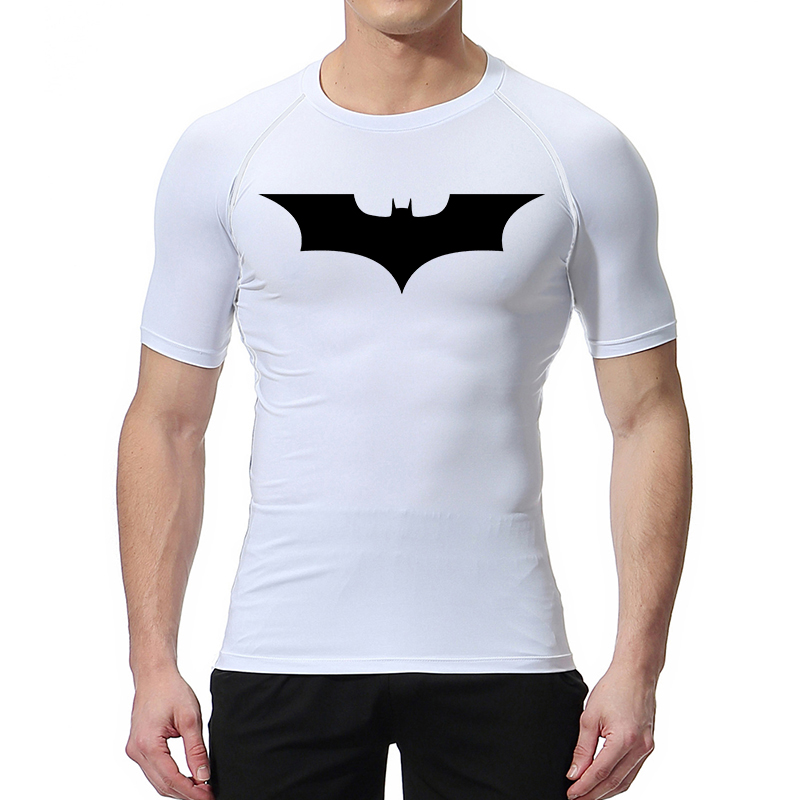 Bat Print Compression Shirts f - Summer Gym Clothing บทวิจารณ์และราคา