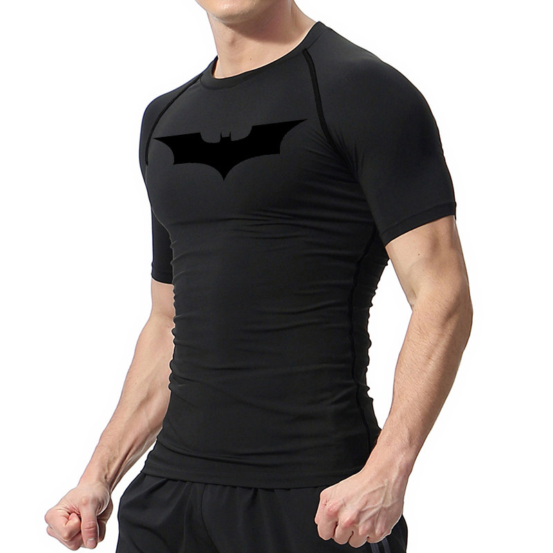 Bat Print Compression Shirts f - Summer Gym Clothing บทวิจารณ์และราคา
