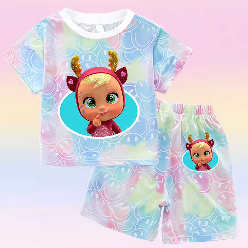 Crying Babies T-shirt Set Chil - Summer Clothing Baby บทวิจารณ์และราคา