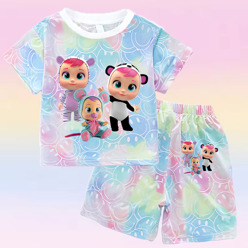 Crying Babies T-shirt Set Chil - Summer Clothing Baby บทวิจารณ์และราคา