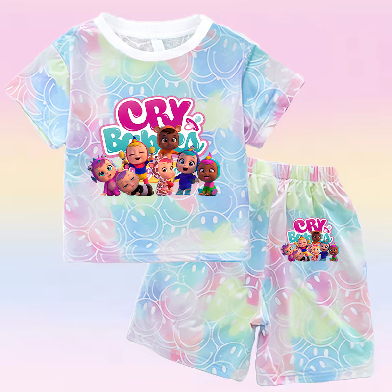 Crying Babies T-shirt Set Chil - Summer Clothing Baby บทวิจารณ์และราคา