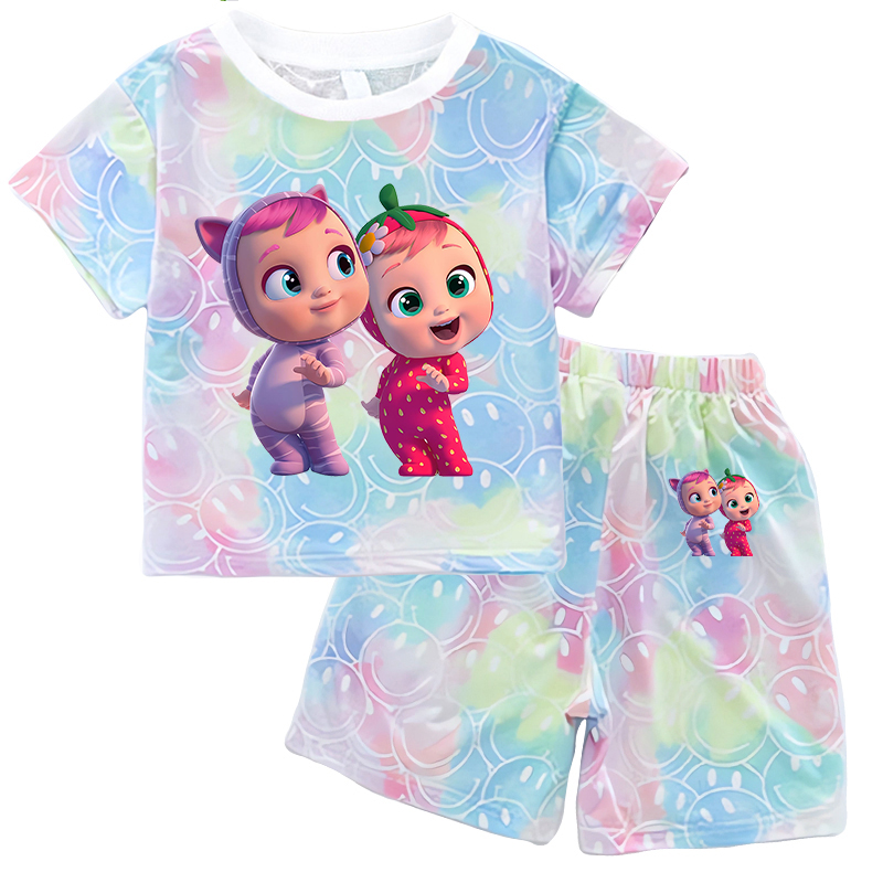 Crying Babies T-shirt Set Chil - Summer Clothing Baby บทวิจารณ์และราคา