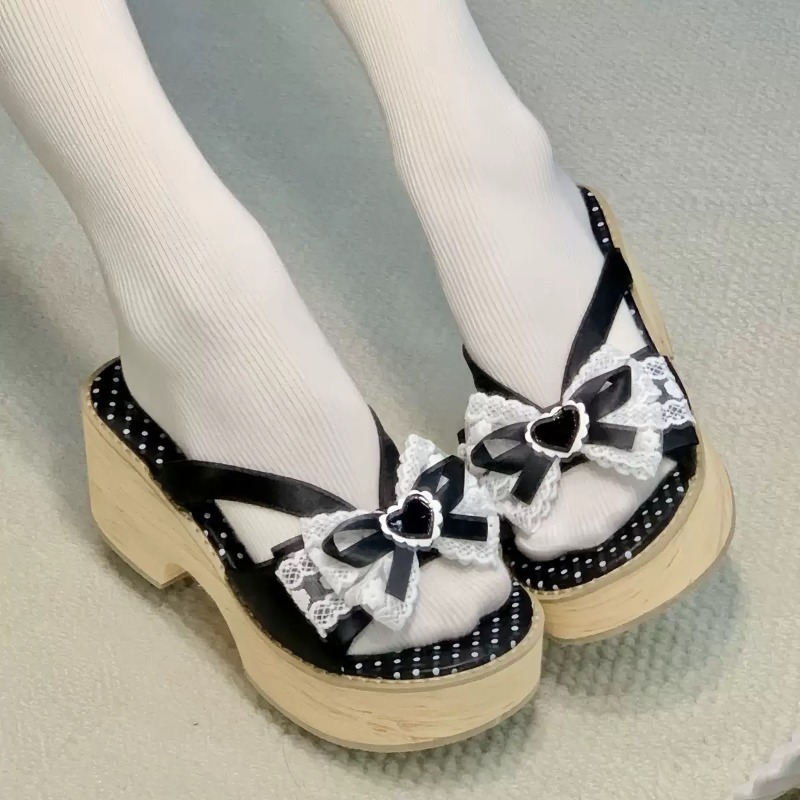 Sweet Bow Wood Grain Thick Bot - Summer Clothing Dress บทวิจารณ์และราคา