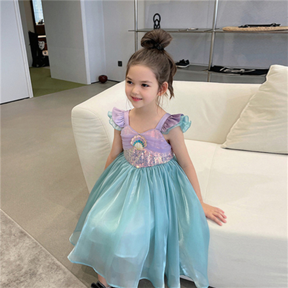 Little Mermaid Ariel Princess  - Summer Kids Clothing บทวิจารณ์และราคา