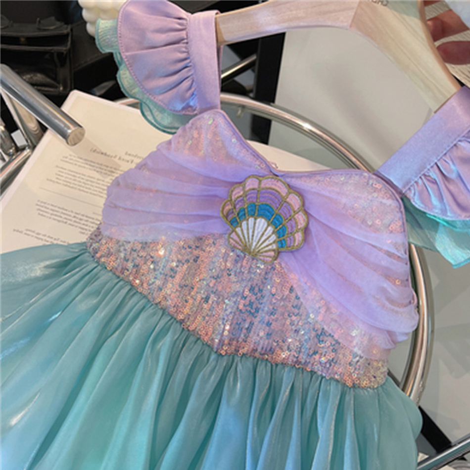 Little Mermaid Ariel Princess  - Summer Kids Clothing บทวิจารณ์และราคา