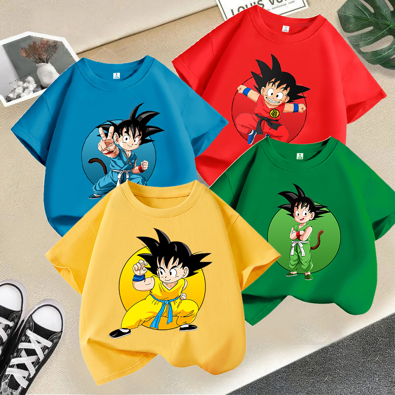 Dragon Ball Goku T-shirt Child - Summer Clothing Cartoon บทวิจารณ์และราคา