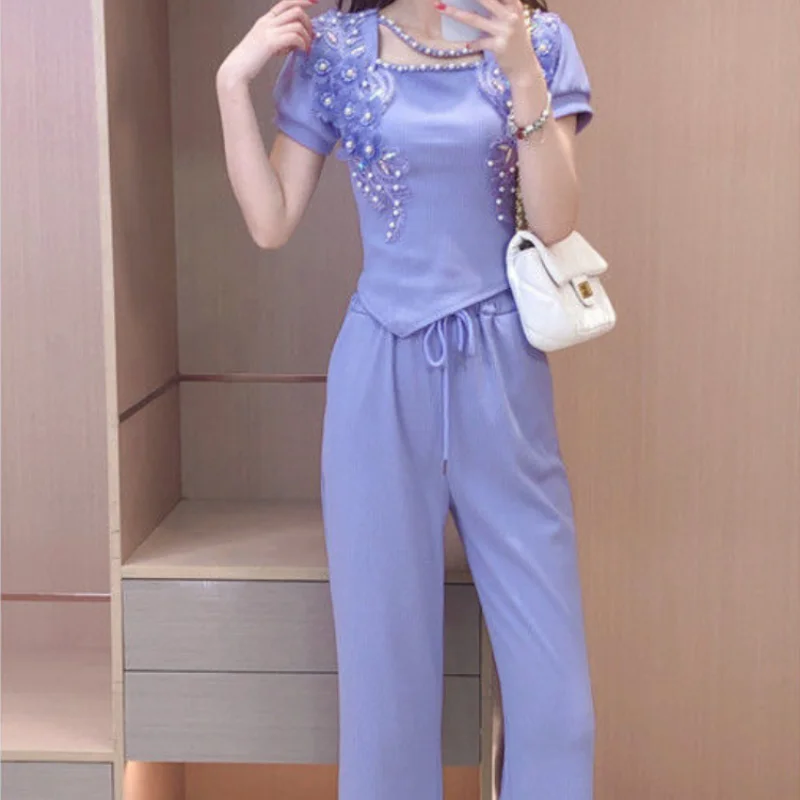 Wide Leg Ladies Trouser Purple - Summer Clothing Trends 2025 Women'S บทวิจารณ์และราคา