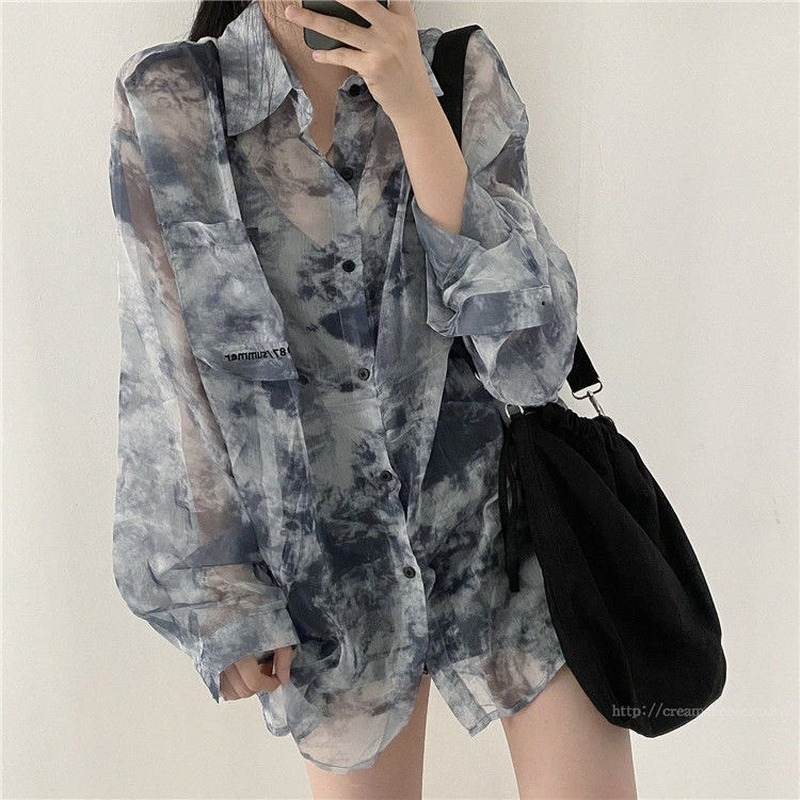 Shirts Women Fashion Tie Dye H - Summer Goth Clothing บทวิจารณ์และราคา