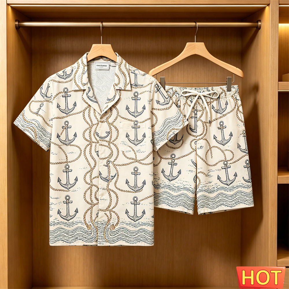 Men's 2 Piece Hawaiian Set Nau - Summer Clothing Sets บทวิจารณ์และราคา