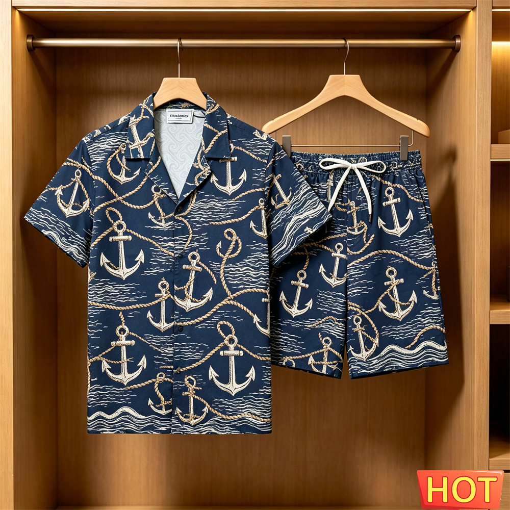 Men's 2 Piece Hawaiian Set Nau - Summer Clothing Sets บทวิจารณ์และราคา