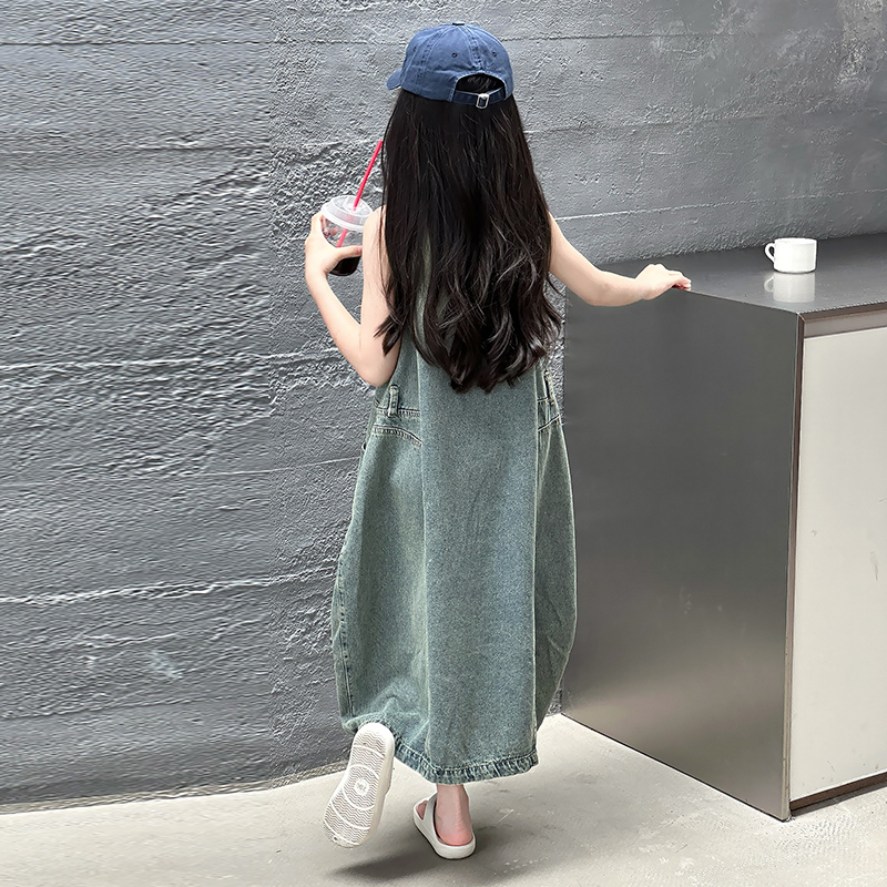 Vintage Blue Children Girls Hi - Summer Kids Clothing บทวิจารณ์และราคา