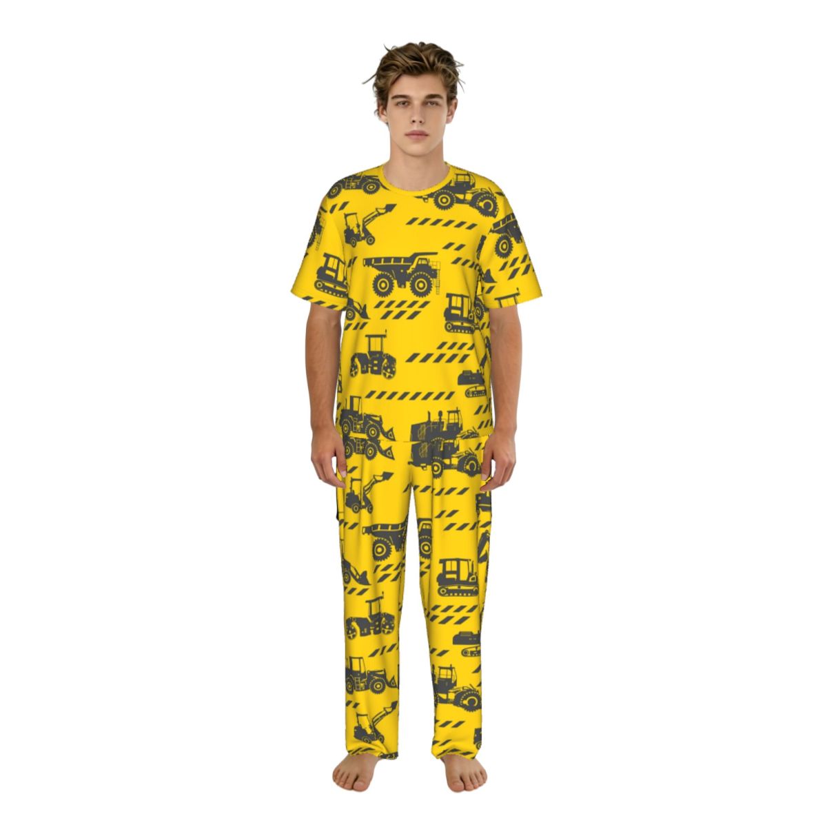 Men Pajamas Suit Short Sleeved - Summer Clothing Cartoon บทวิจารณ์และราคา