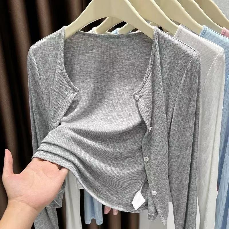 Trendy new cardigan, thin jack - Summer Clothing Old Money บทวิจารณ์และราคา