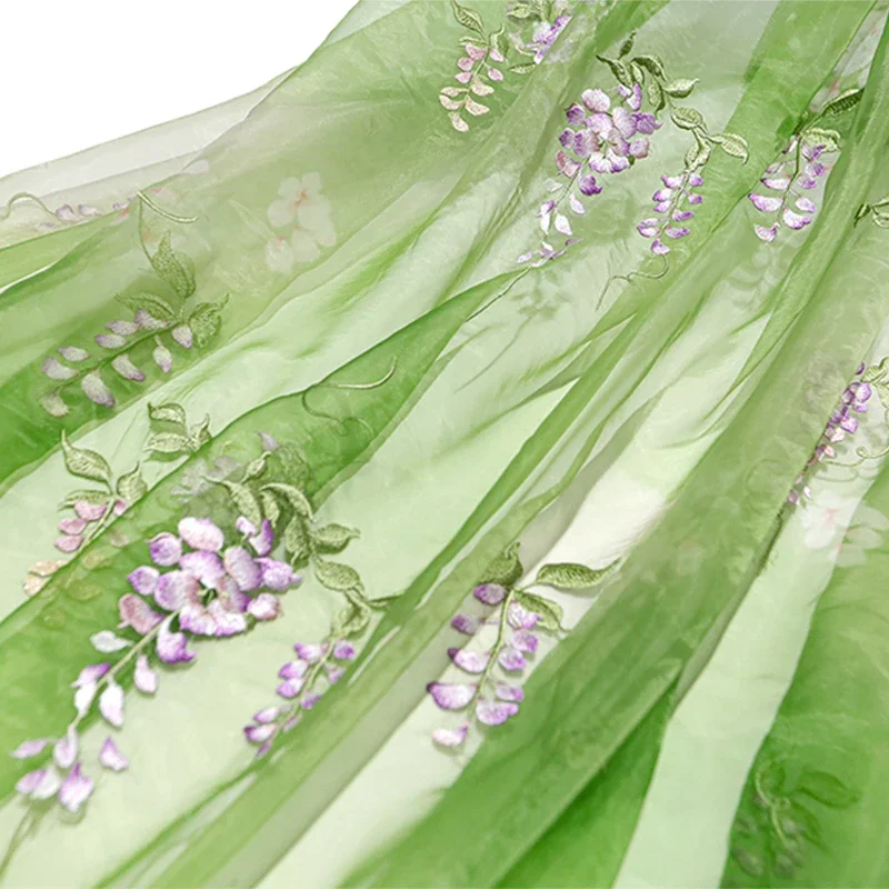 Wisteria Embroidery Fabric DIY - Summer Clothing Baby บทวิจารณ์และราคา