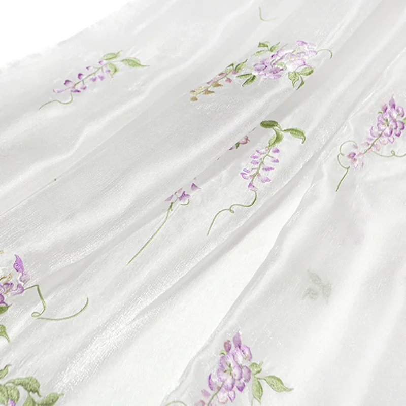 Wisteria Embroidery Fabric DIY - Summer Clothing Baby บทวิจารณ์และราคา
