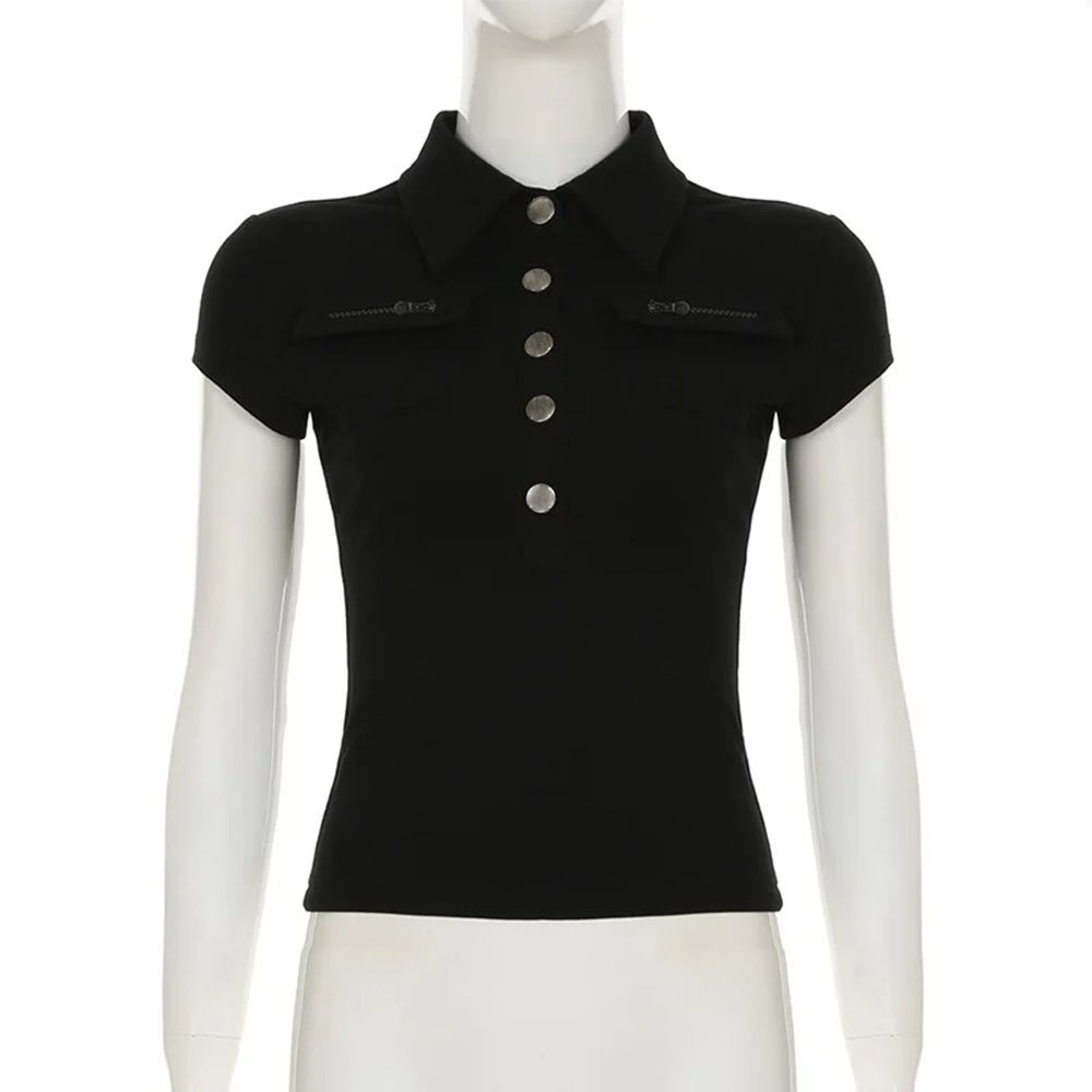 Women T Shirt Black Gothic 90s - Summer Goth Clothing บทวิจารณ์และราคา