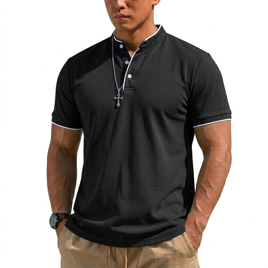 Summer Short Sleeve Henley Shi - Summer Clothing Line บทวิจารณ์และราคา