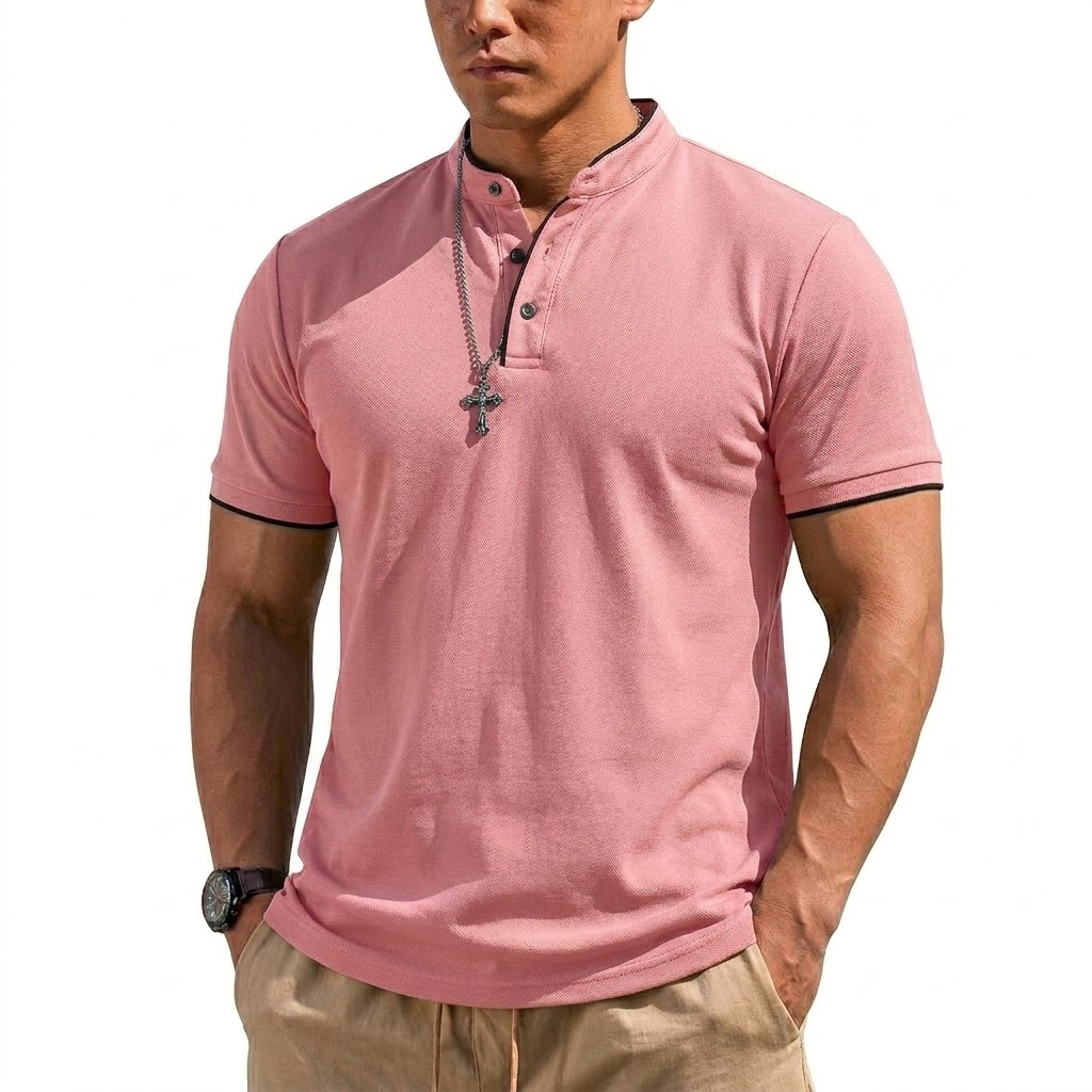 Summer Short Sleeve Henley Shi - Summer Clothing Line บทวิจารณ์และราคา