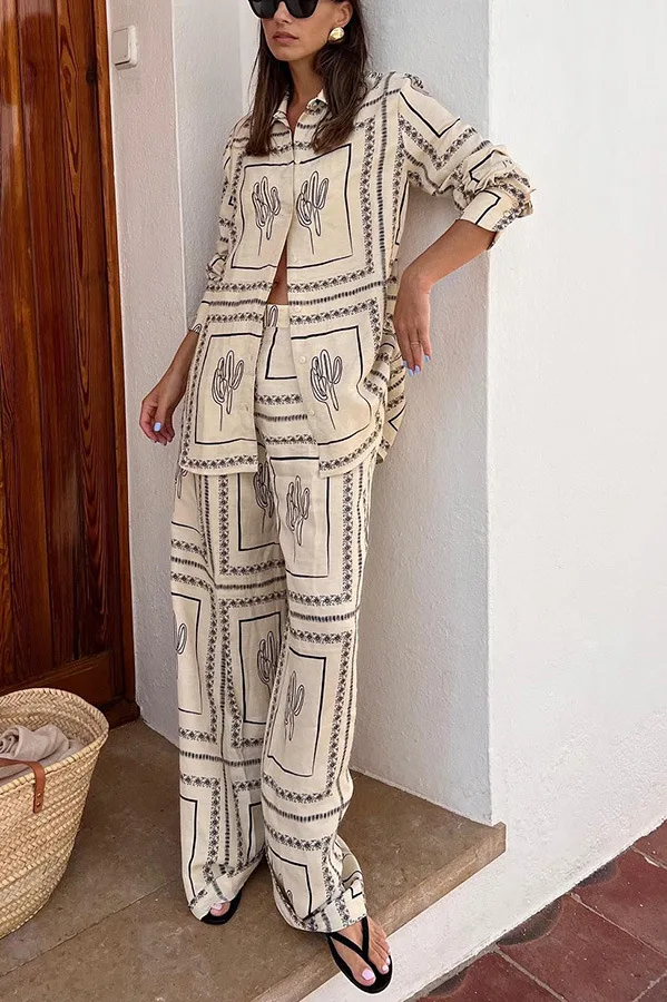 Printed Shirts Two Piece Set W - Summer Clothing Sets บทวิจารณ์และราคา