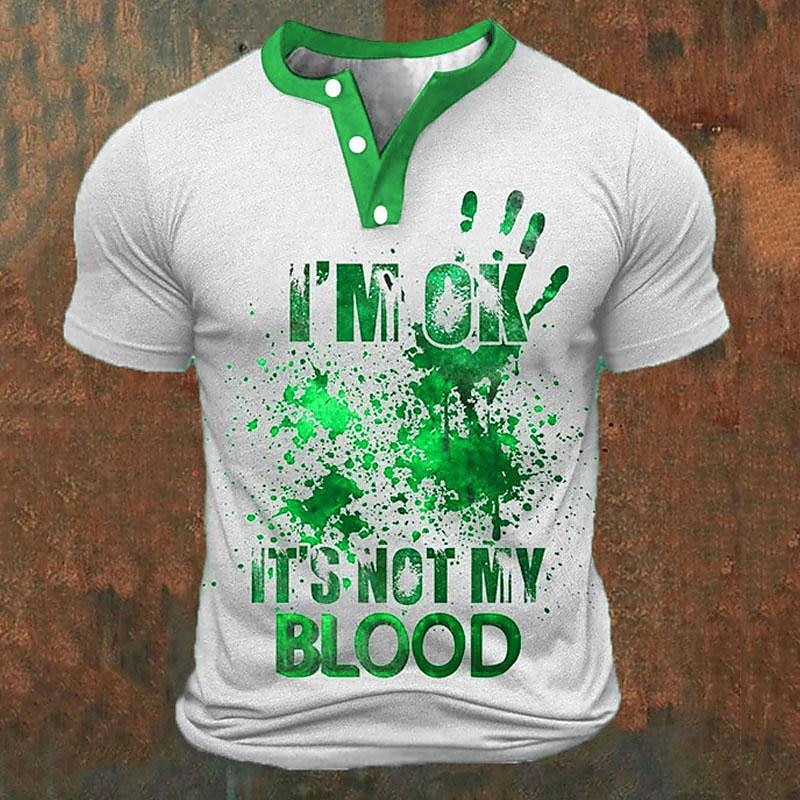 Funny 3D Letter Print Men's He - Summer Knit Clothing บทวิจารณ์และราคา