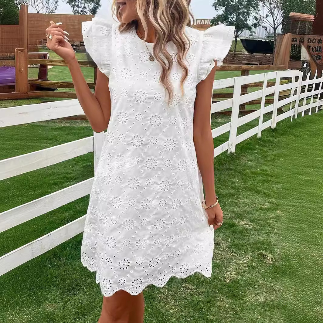 Casual Sleeveless White Dress  - Summer Clothing Zara บทวิจารณ์และราคา