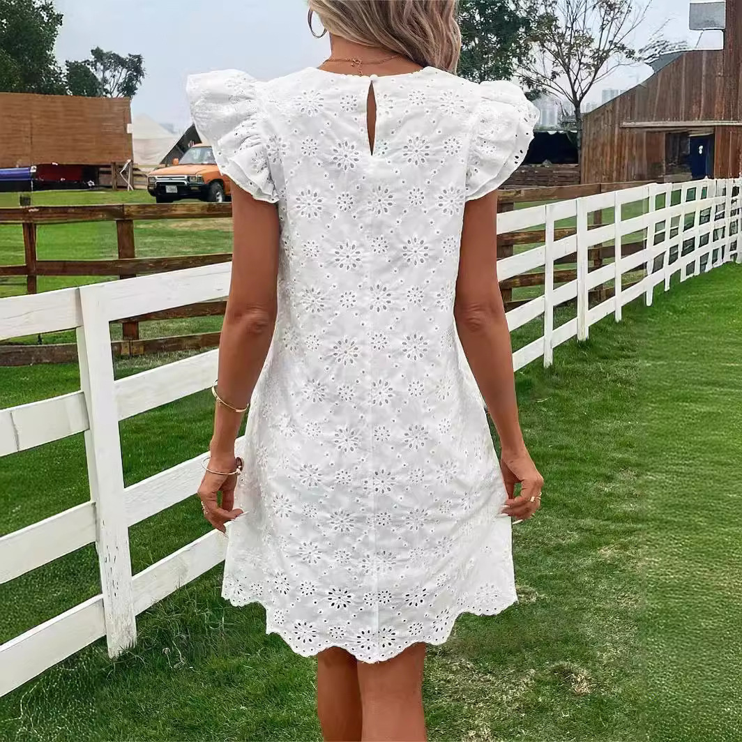 Casual Sleeveless White Dress  - Summer Clothing Zara บทวิจารณ์และราคา