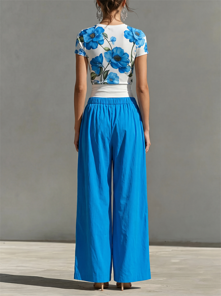 Yeezzi Women's Fashion Patchwo - Palazzo Pant Wide บทวิจารณ์และราคา