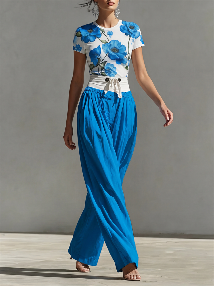 Yeezzi Women's Fashion Patchwo - Palazzo Pant Wide บทวิจารณ์และราคา