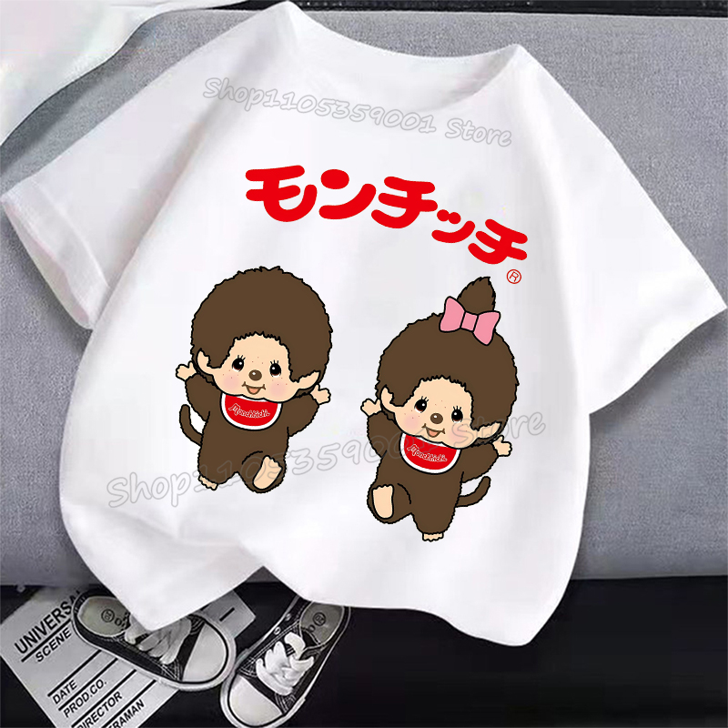 MONCHHICHI Short Sleeve T Shir - Summer Clothing Cartoon บทวิจารณ์และราคา