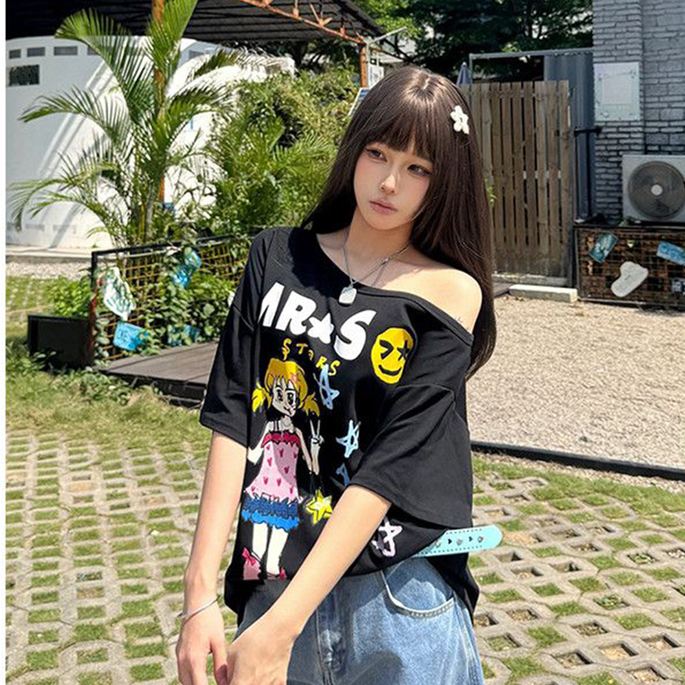 Hotweek Pattern T-shirt Cartoo - Summer Clothing Cartoon บทวิจารณ์และราคา