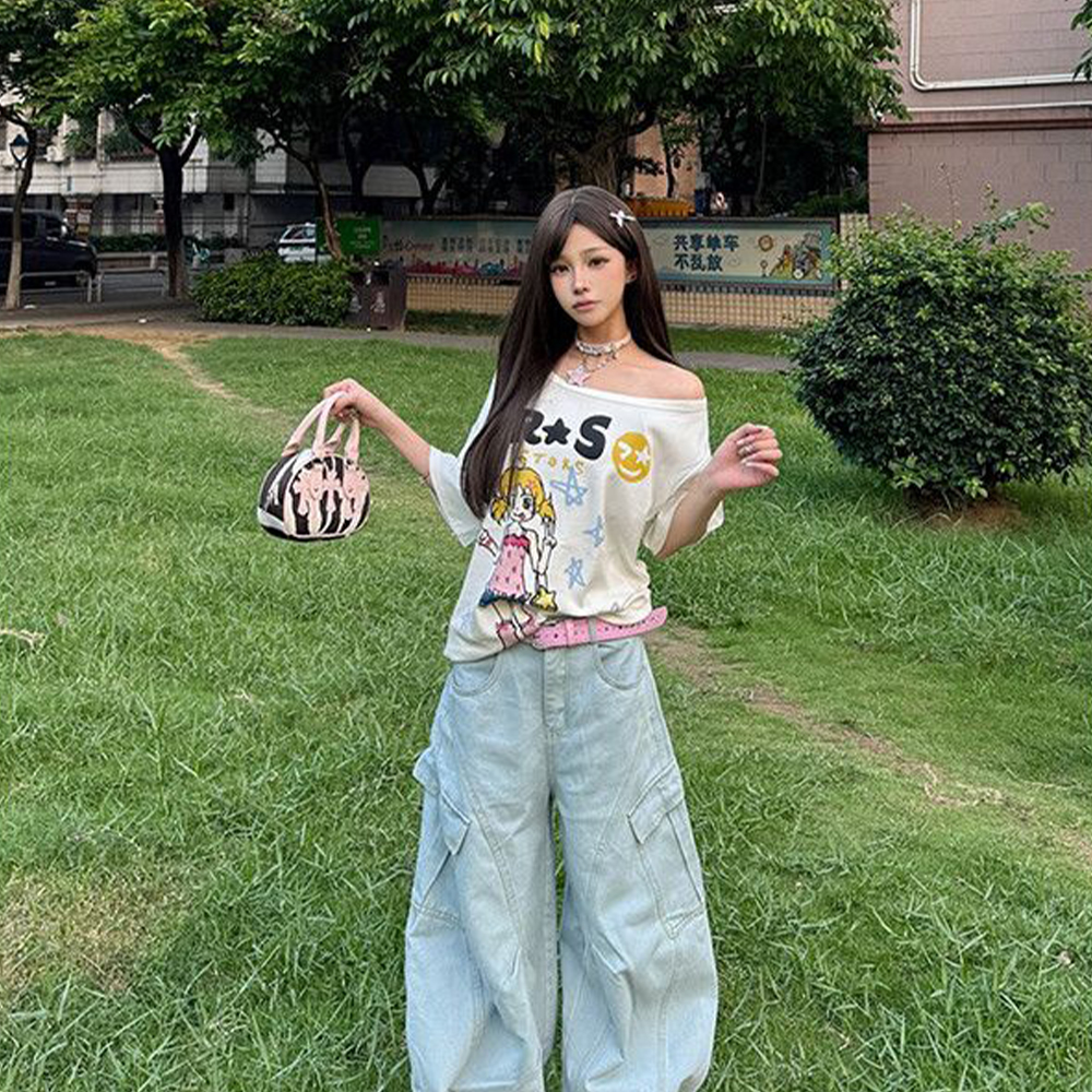 Hotweek Pattern T-shirt Cartoo - Summer Clothing Cartoon บทวิจารณ์และราคา