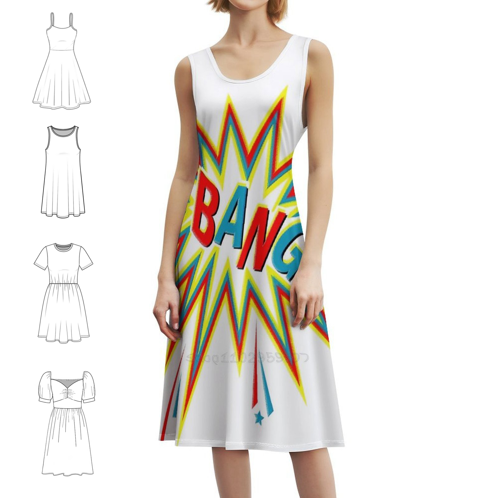 Bang Boho Chic Dress Elegant F - Summer Clothing Cartoon บทวิจารณ์และราคา